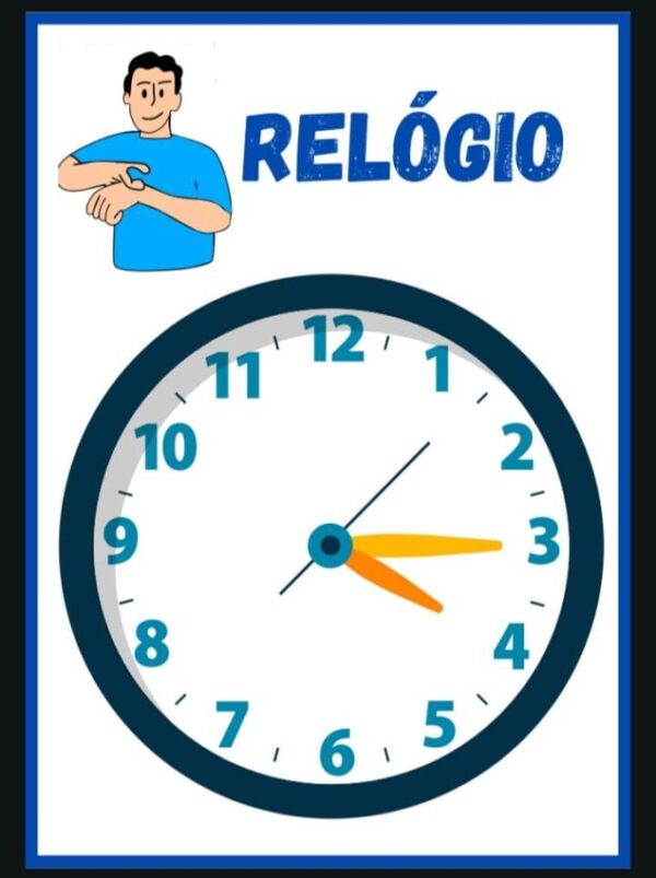 🕒 APRENDENDO AS HORAS - Material Bilíngue para Surdos! - Imagem 2