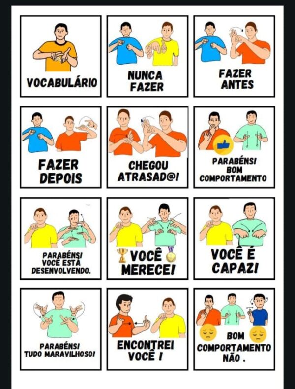 KIT CARTÕES DE INCENTIVO BILÍNGUE PARA SURDOS - Imagem 5