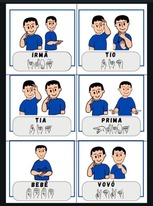 🎉 BINGO FAMÍLIA – Material Bilíngue (Libras e Português) 🎉 - Imagem 4
