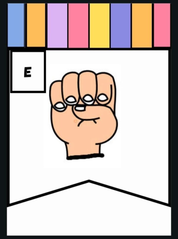 Kit Alfabeto Manual Bilíngue – Painéis, Alfabeto de Parede, Ilustrações e Chaveiro com Libras e Português - Imagem 8