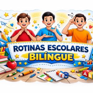 Rotinas Escolares Bilíngues – Material Visual e Sinalizado para Surdos e Autistas