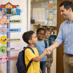 Painel de Cumprimentos em Libras – Educação Inclusiva e Visual