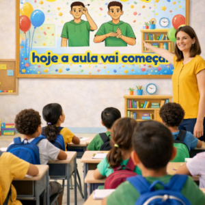 Mural Bilíngue em Libras – O Dia Chegou | Educação Inclusiva Infantil