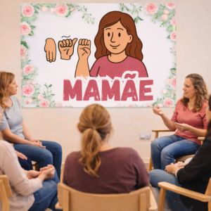Painel Mamãe em Libras – Material Educativo para Dia das Mães