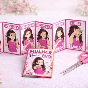 📘 Livreto de Adjetivos – Dia da Mulher (com sinais em Libras)