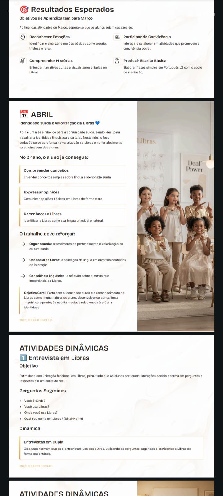 Plano de Aula Semestral Bilíngue – 3º Ano + Material de Apoio para Educação de Surdos - Imagem 2