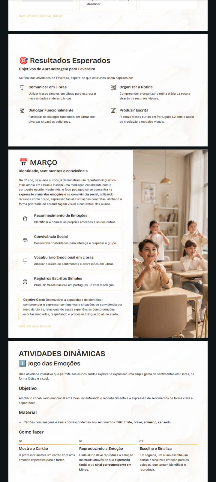 Plano de Aula Semestral Bilíngue – 3º Ano + Material de Apoio para Educação de Surdos - Imagem 3