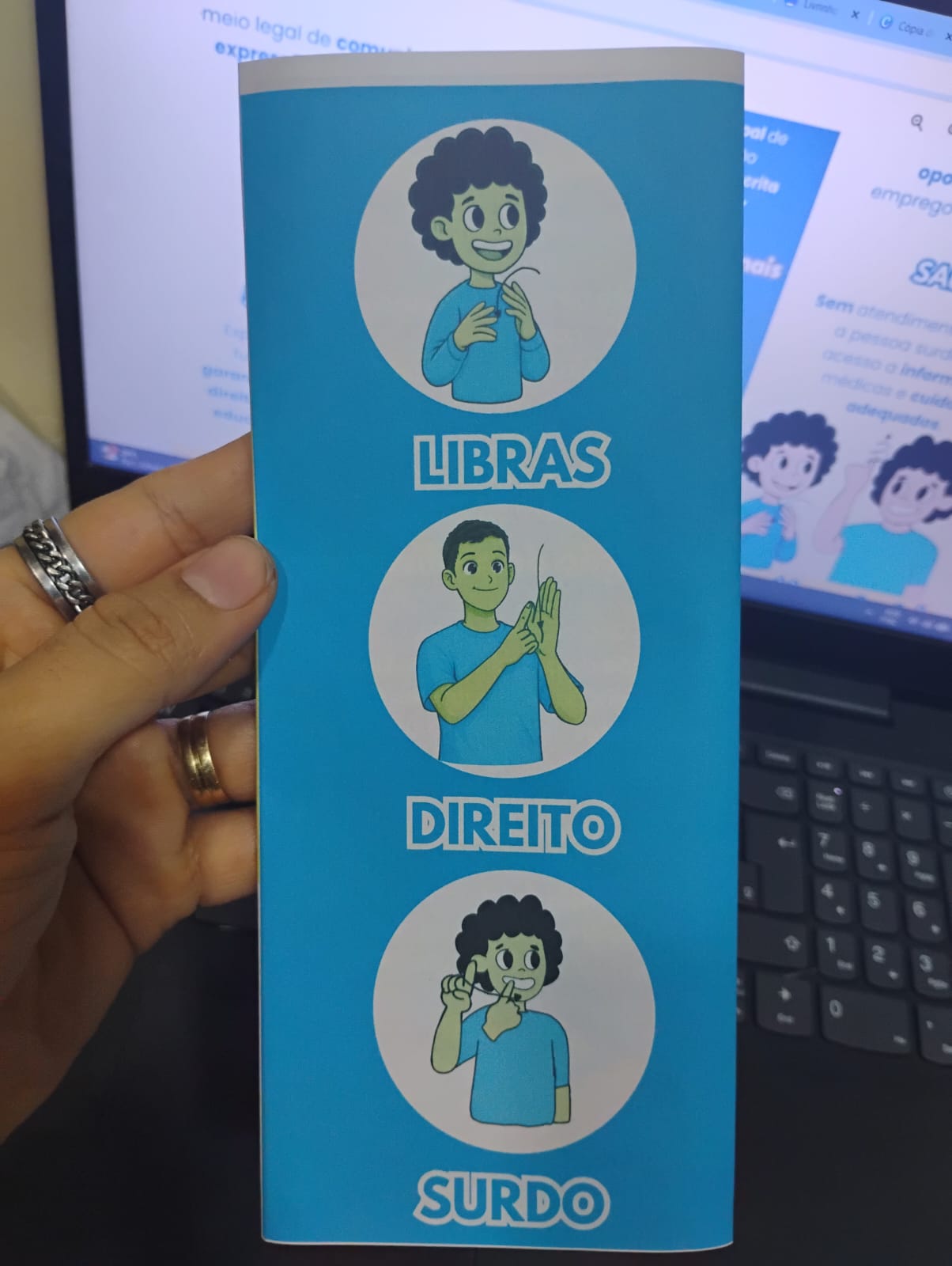 Folder Tríptico Libras – Lei nº 10.436/2002 | Educação Inclusiva para Surdos - Imagem 2