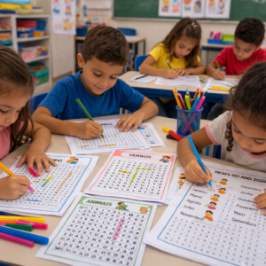 🧠 Caça Palavras Temas Variados - Bilingue