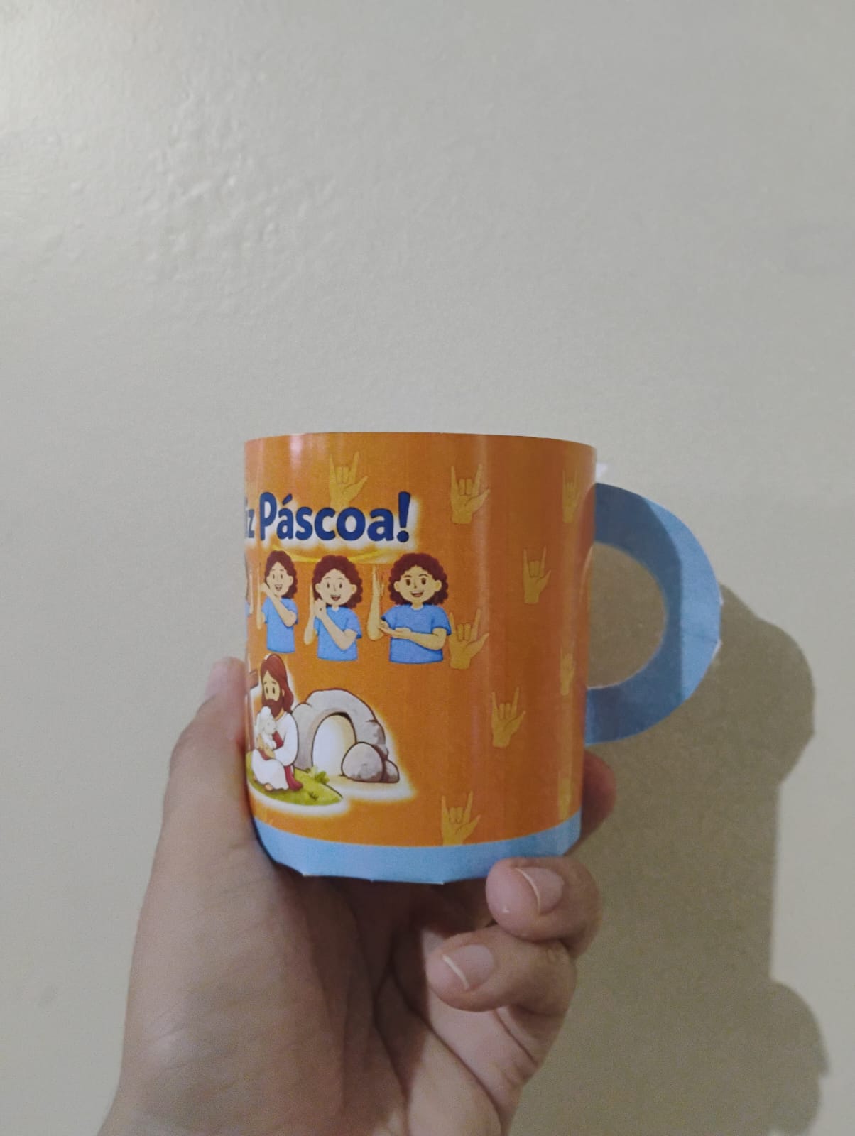 Lembrancinha Caneca de Papel – Páscoa Cristã em Libras (PDF para Imprimir) - Imagem 5