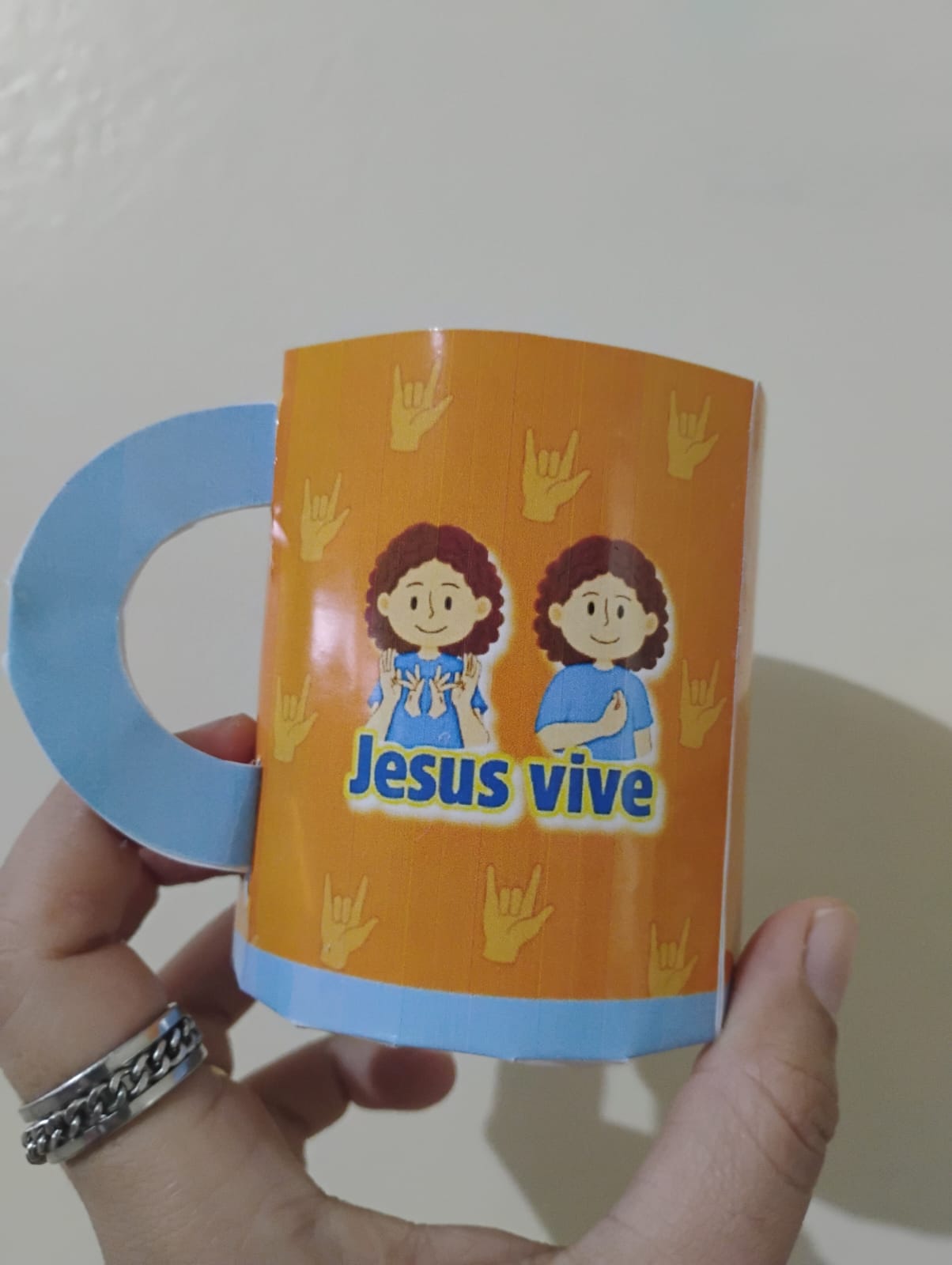 Lembrancinha Caneca de Papel – Páscoa Cristã em Libras (PDF para Imprimir) - Imagem 6