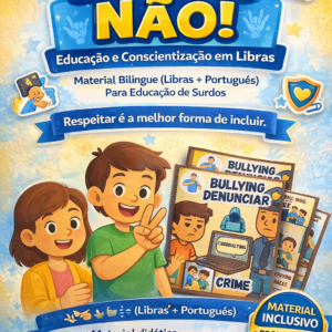 Kit Livretos Bullying e Cyberbullying em Libras – Material Inclusivo para Educação de Surdos