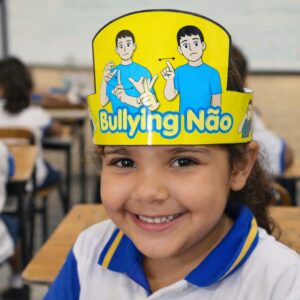 Viseira Bullying Não em Libras – Material Bilíngue para Educação de Surdos | Conscientização Escolar