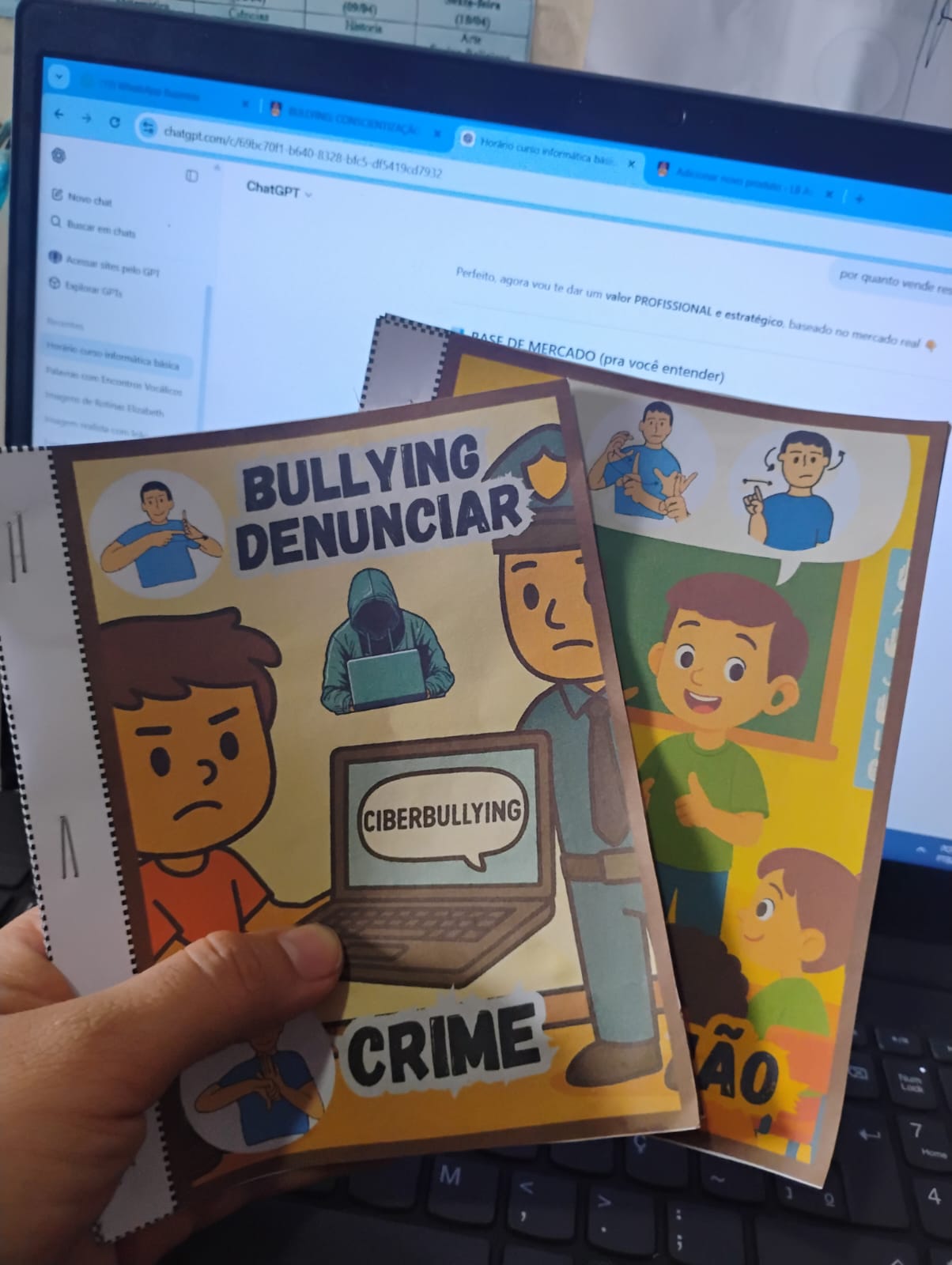 Kit Livretos Bullying e Cyberbullying em Libras – Material Inclusivo para Educação de Surdos - Imagem 3