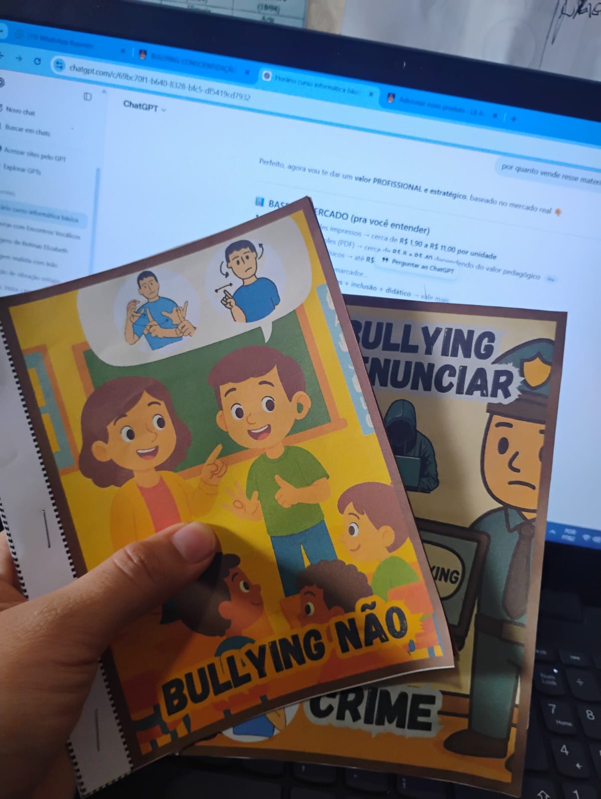 Kit Livretos Bullying e Cyberbullying em Libras – Material Inclusivo para Educação de Surdos - Imagem 2