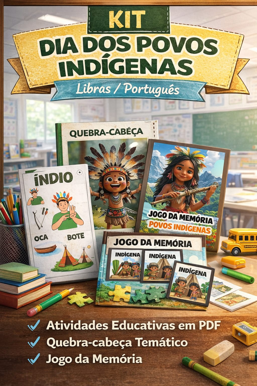 Kit Dia dos Povos Indígenas – Educação de Surdos (Libras/Português)