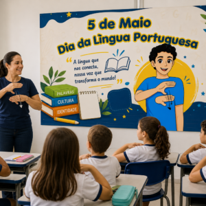 📌 Mural Dia da Língua Portuguesa em Libras