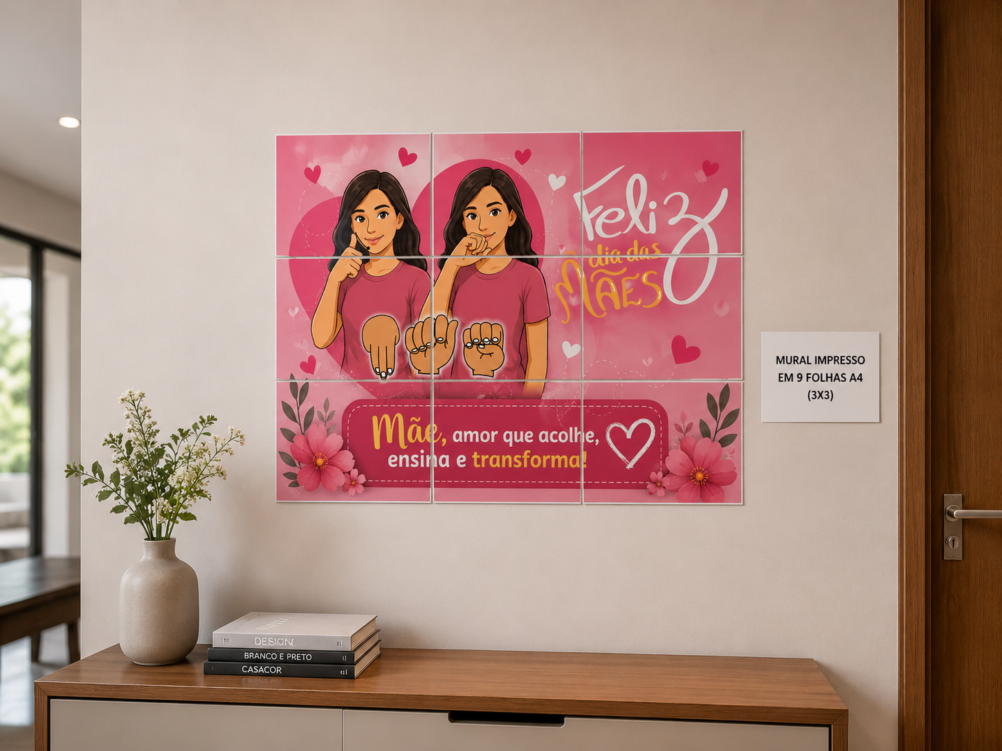 Mural Dia das Mães em Libras – Material Bilíngue para Educação Inclusiva - Imagem 2