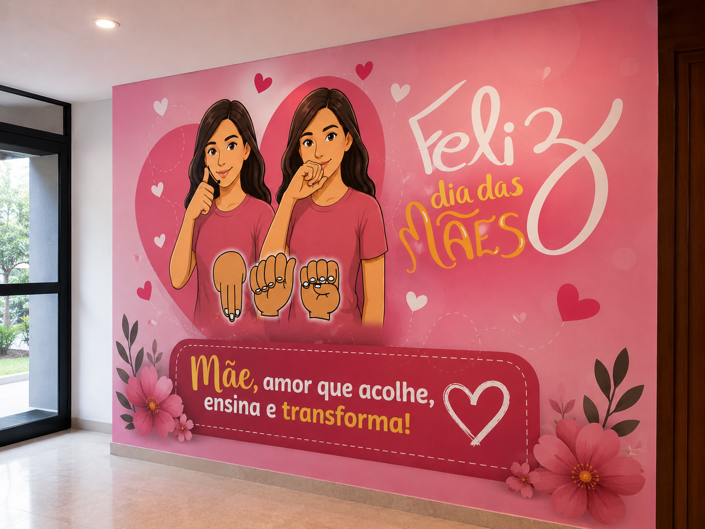 Mural Dia das Mães em Libras – Material Bilíngue para Educação Inclusiva - Imagem 3