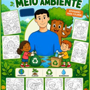 🌱 Kit para Colorir – Meio Ambiente em Libras | Educação de Surdos 🌱