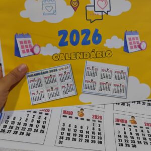 Calendário Bilíngue 2026 em Libras | Calendário Escolar Inclusivo para Surdos