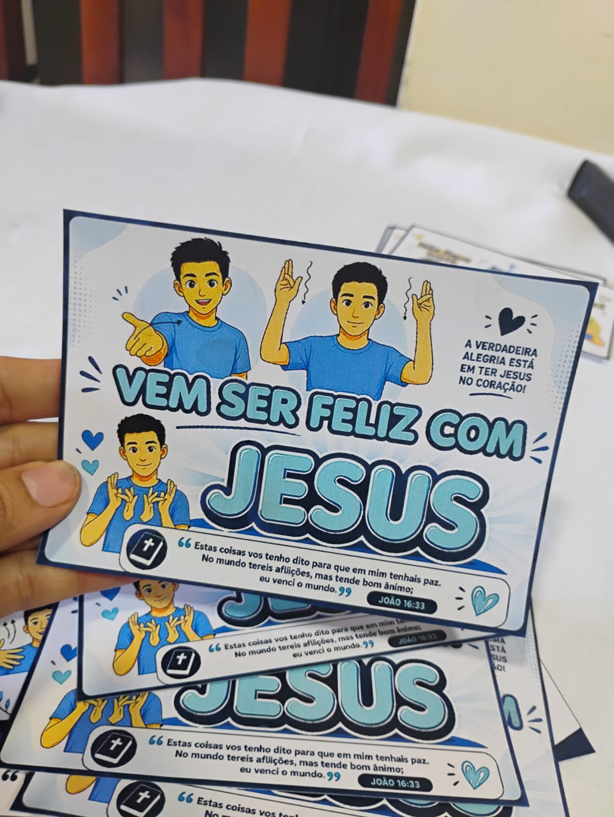 Kit Evangelístico Bilíngue em Libras e Português | Cartazes e Cartões Cristãos para Surdos - Imagem 3