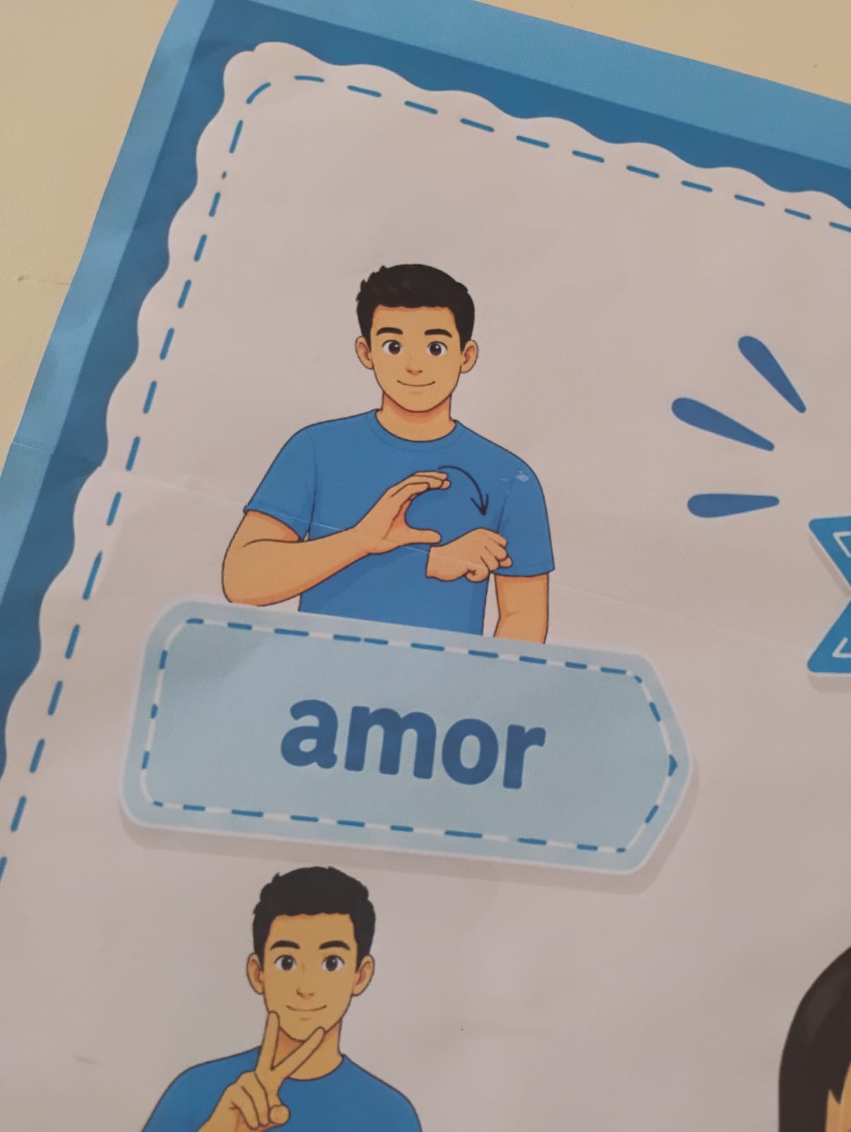 Mural Bilíngue – Feliz Dia dos Pais em Libras | 9 Páginas A4 para Montagem - Imagem 4