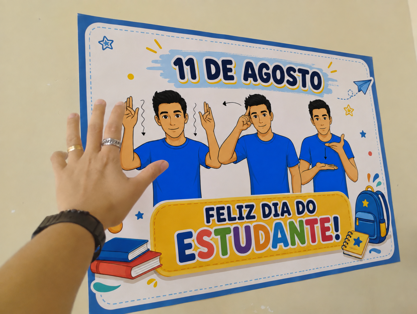 Mural Bilíngue – Dia do Estudante em Libras | 11 de Agosto - Imagem 2