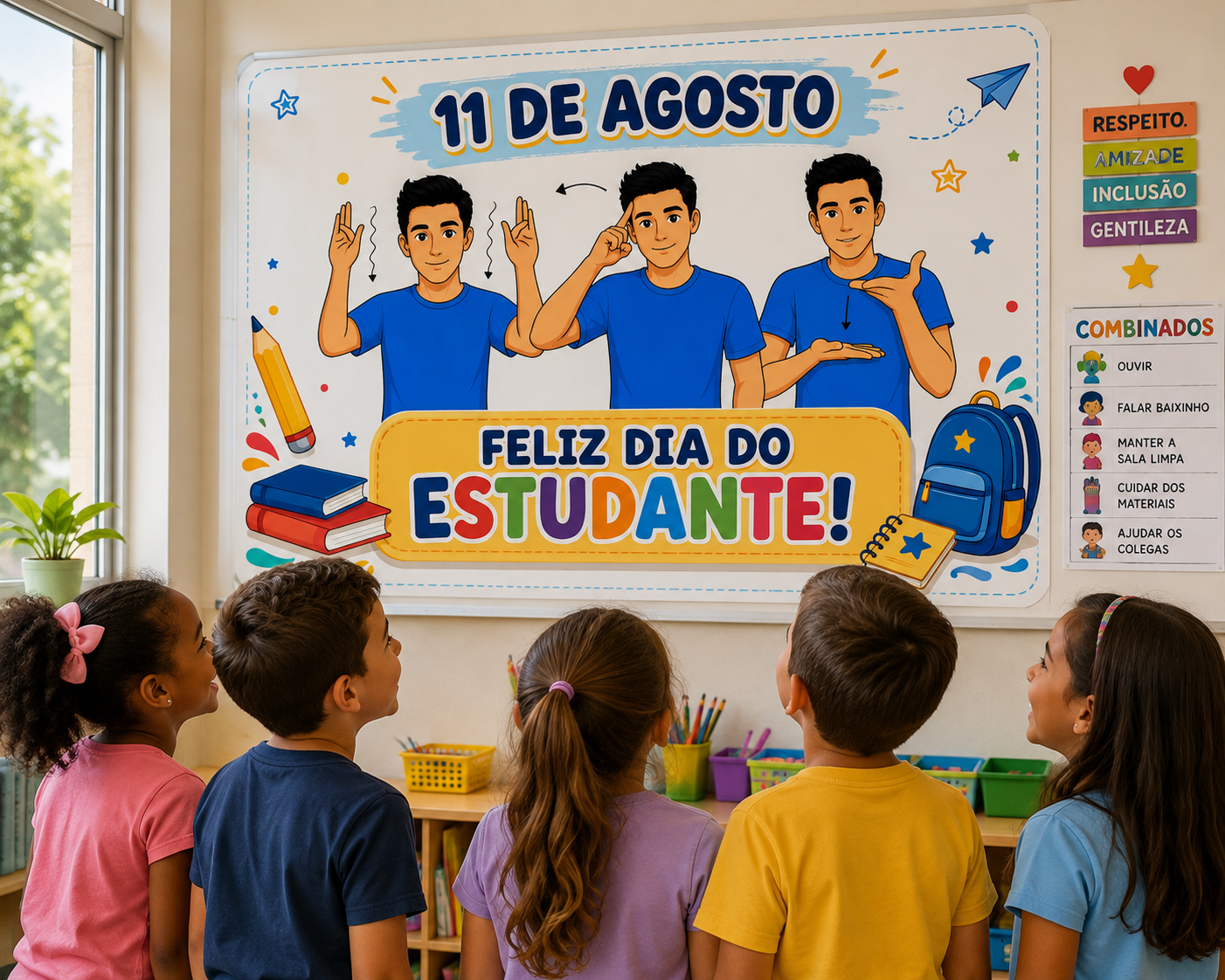 Mural Bilíngue – Dia do Estudante em Libras | 11 de Agosto - Imagem 3
