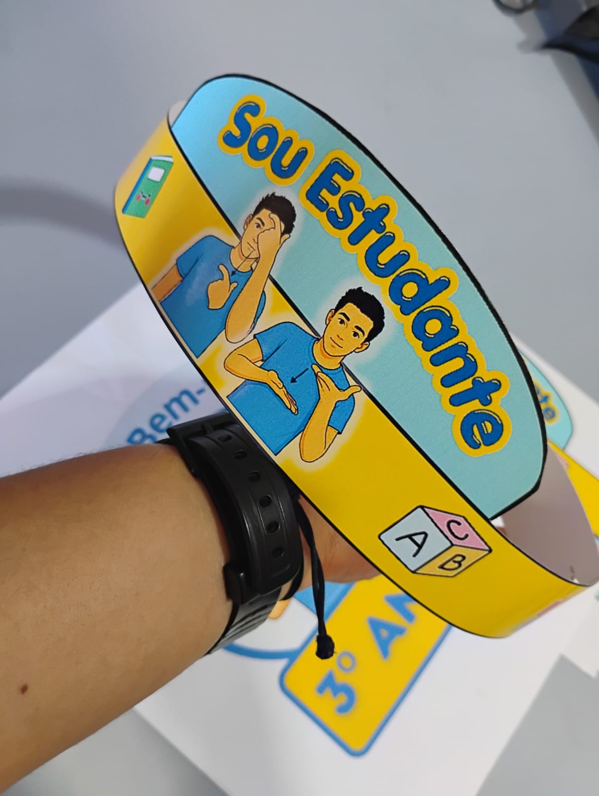 Viseira "Sou Estudante" | Lembrancinha para o Dia do Estudante | PDF para Imprimir - Imagem 4