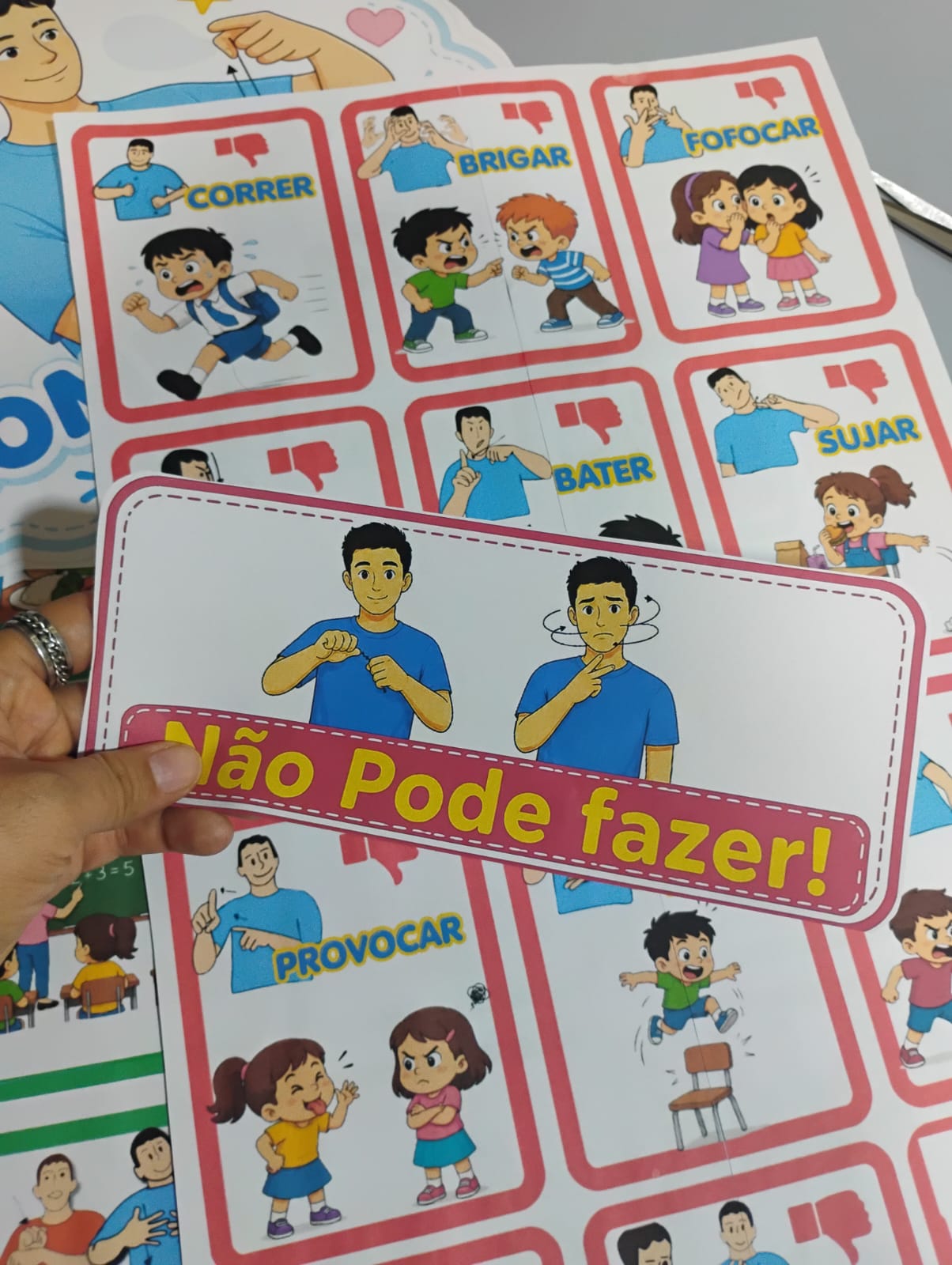 Combinados do Dia em Libras | Recurso Visual Bilíngue para Sala de Aula - Imagem 5