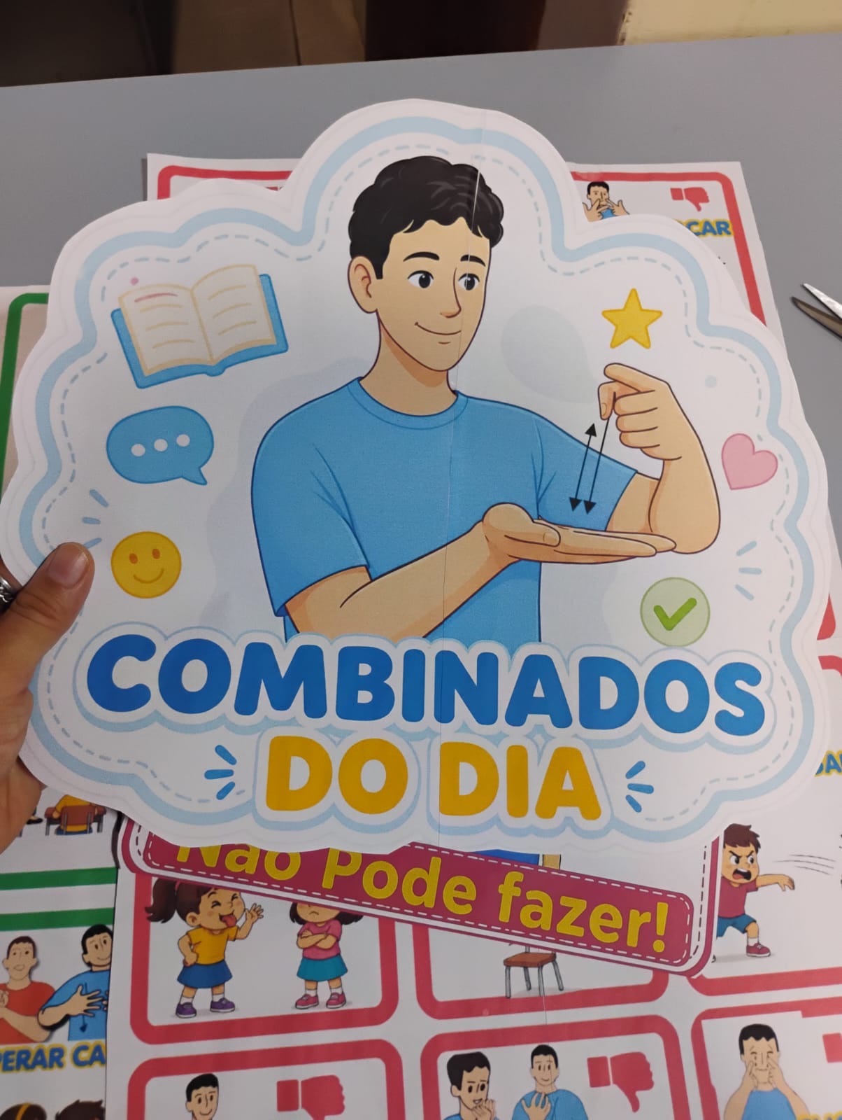 Combinados do Dia em Libras | Recurso Visual Bilíngue para Sala de Aula - Imagem 4