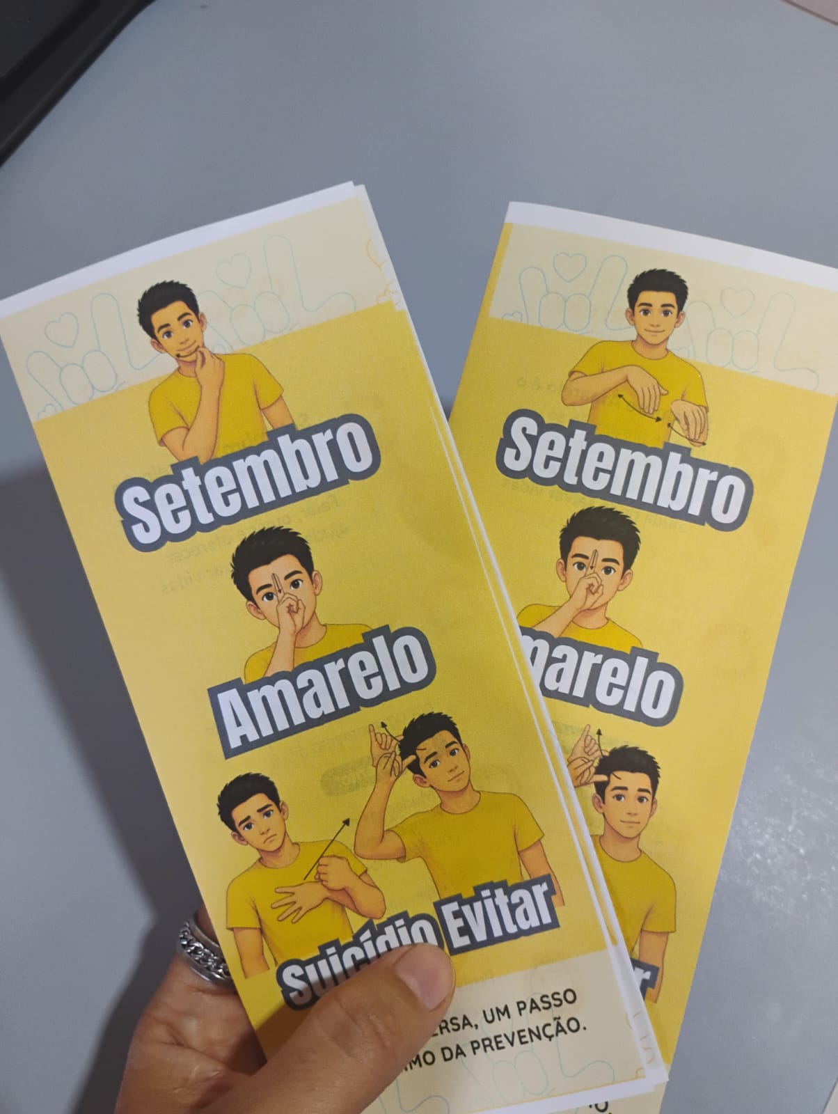 Folheto Informativo Setembro Amarelo em Libras | Prevenção e Valorização da Vida - Imagem 3