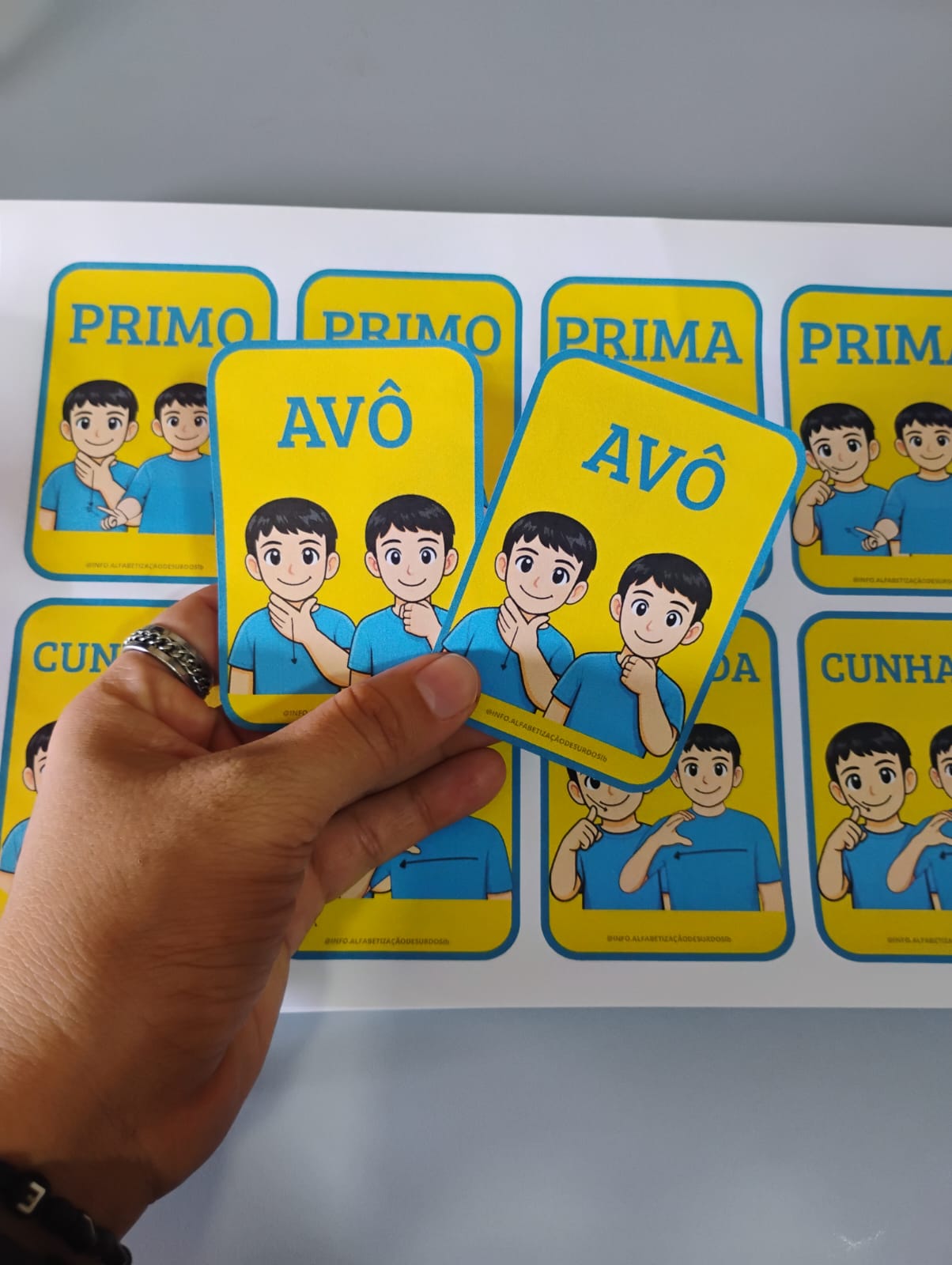 Jogo da Memória Família em Libras | 48 Cartões Bilíngues - Imagem 2