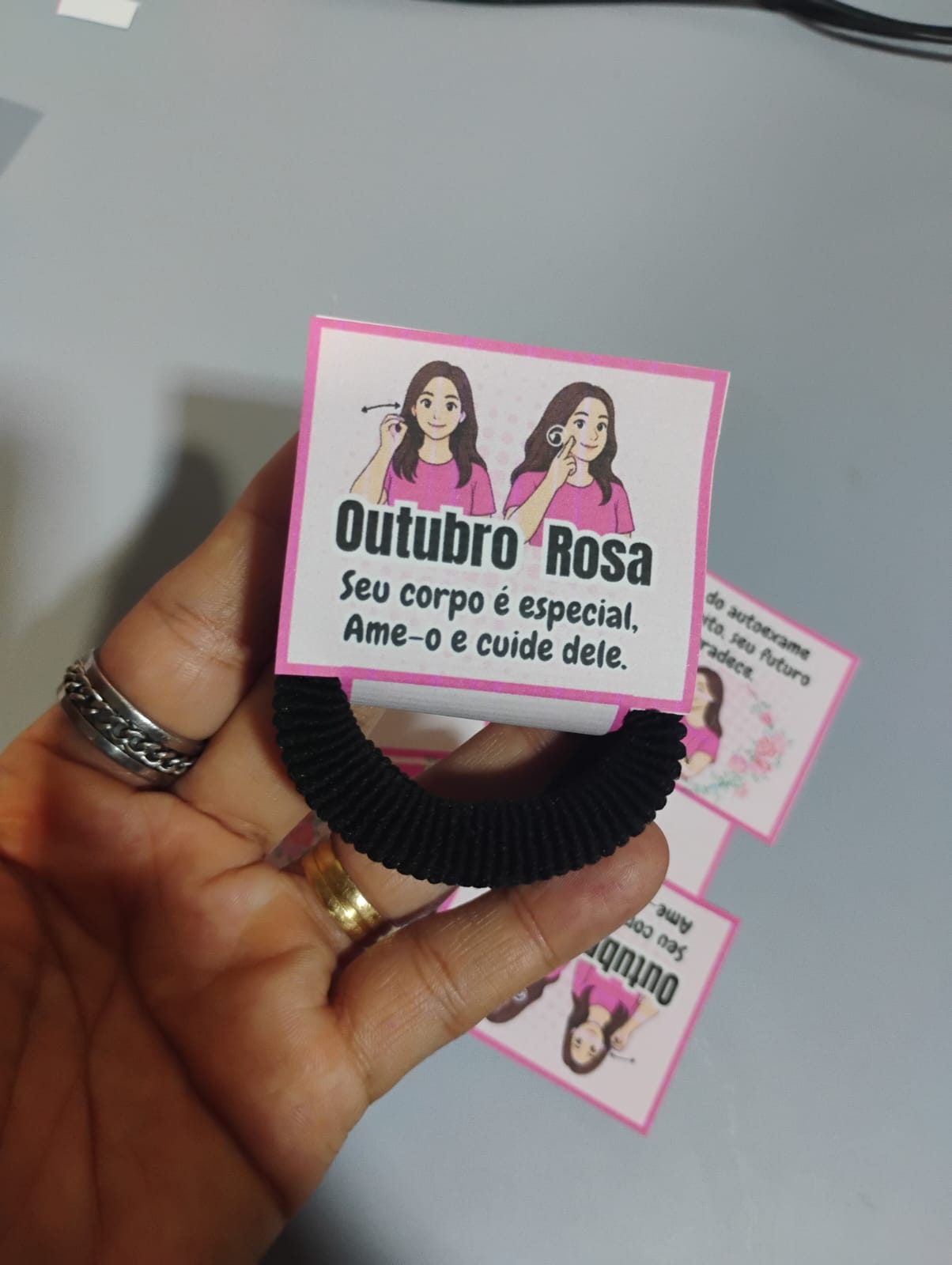 Cartão Lembrancinha Outubro Rosa para Xuxinha | PDF para Imprimir - Imagem 2