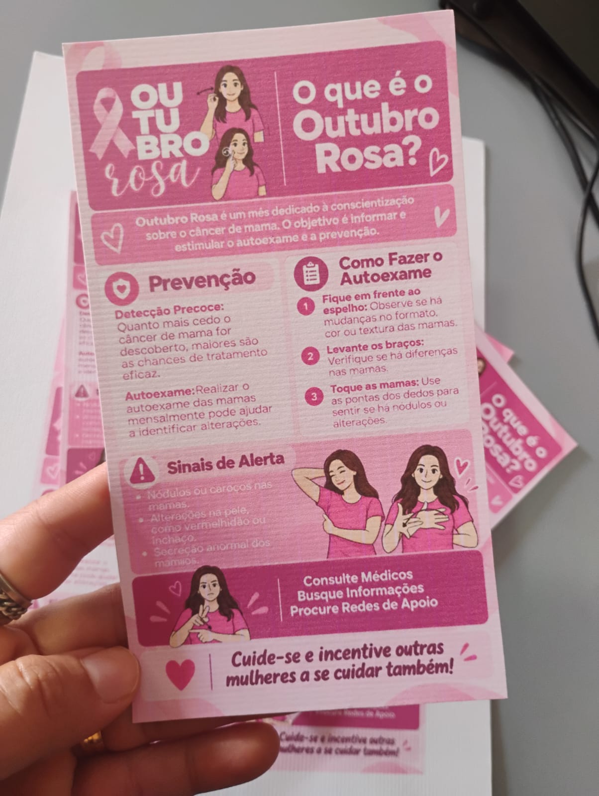 Folheto Informativo Outubro Rosa | Prevenção e Conscientização - Imagem 5