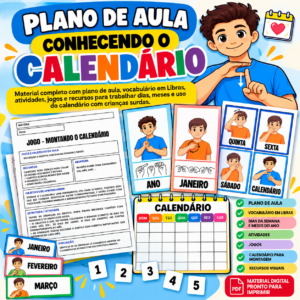 Plano de Aula Conhecendo o Calendário | Libras + Português