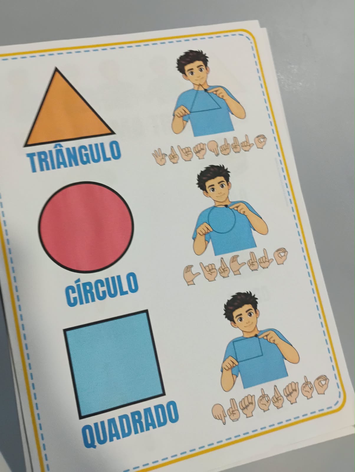 KIT FORMAS GEOMÉTRICAS BILÍNGUE | LIBRAS + ATIVIDADES + SR. GEOMÉTRICO - Imagem 5