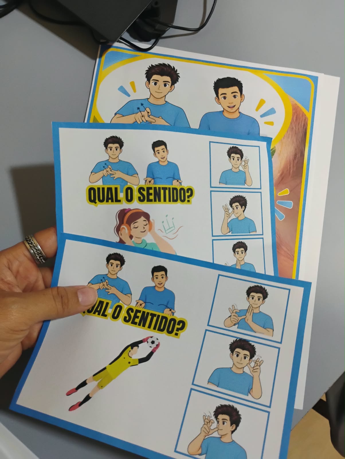 Kit Bilíngue Os Cinco Sentidos em Libras e Português - Imagem 13