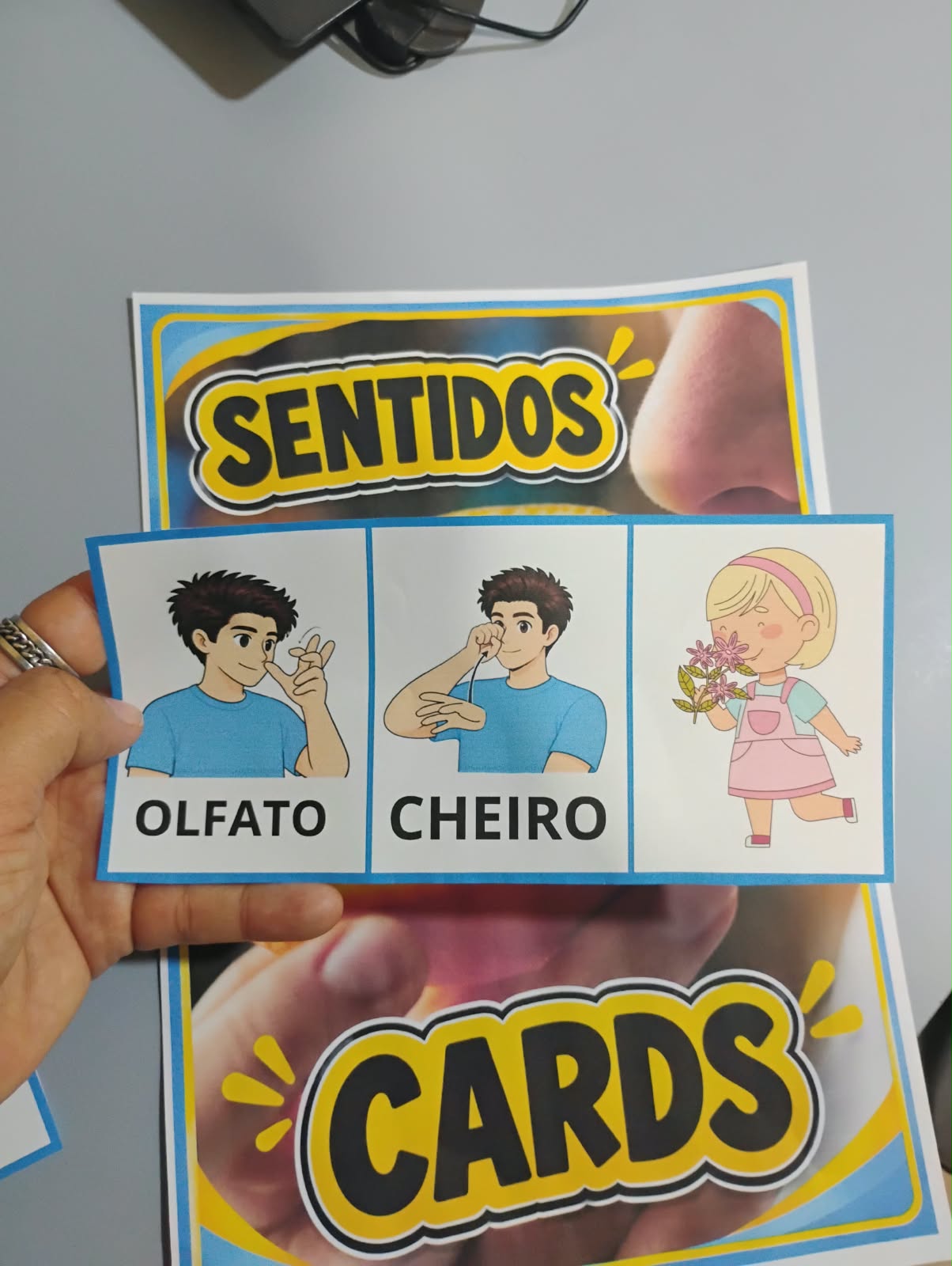 Kit Bilíngue Os Cinco Sentidos em Libras e Português - Imagem 11