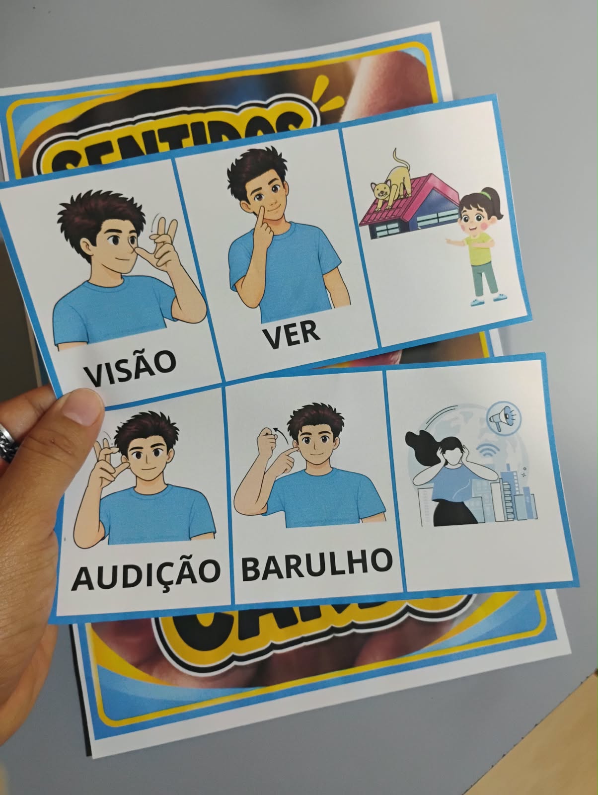 Kit Bilíngue Os Cinco Sentidos em Libras e Português - Imagem 10