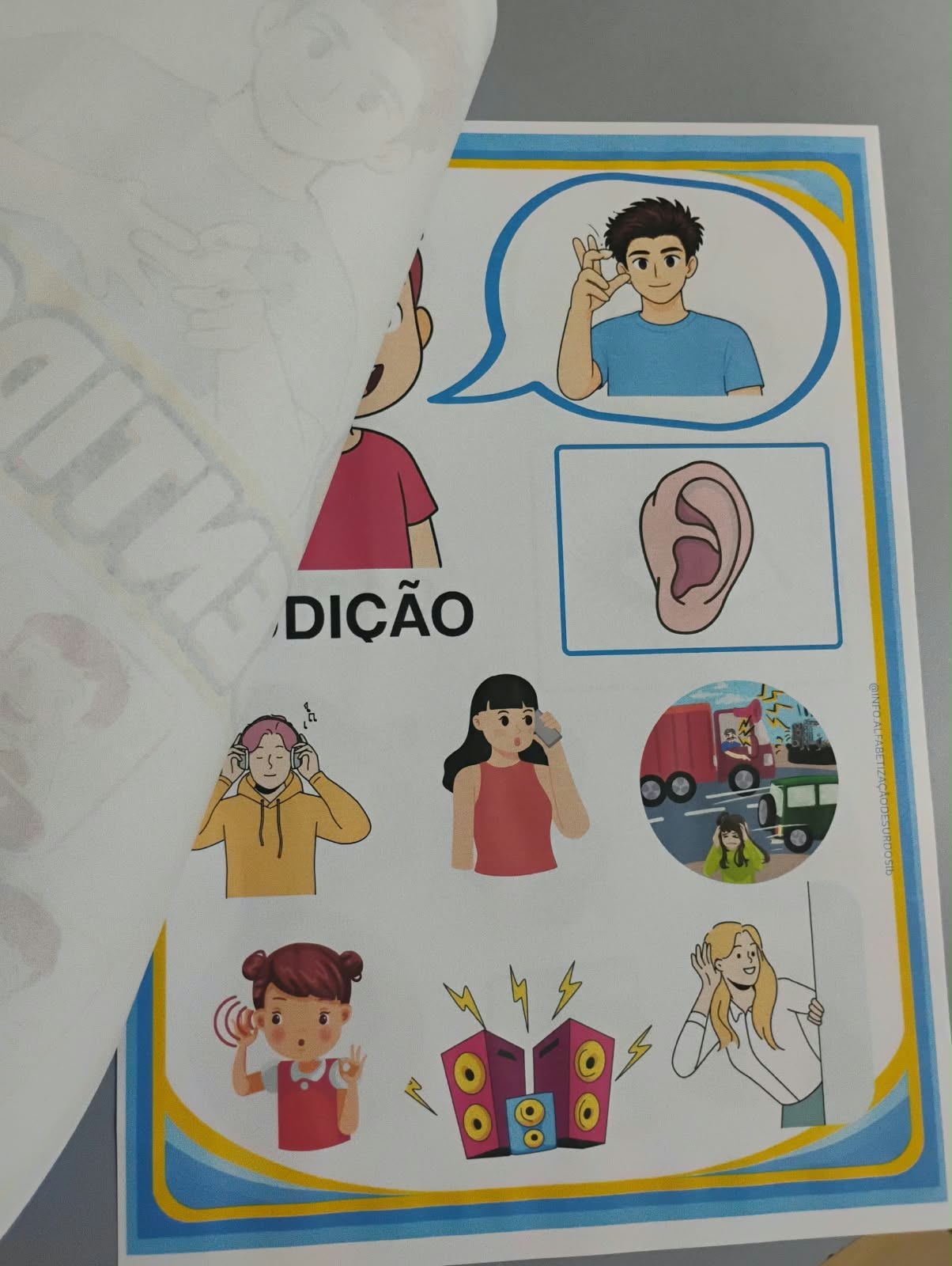 Kit Bilíngue Os Cinco Sentidos em Libras e Português - Imagem 7